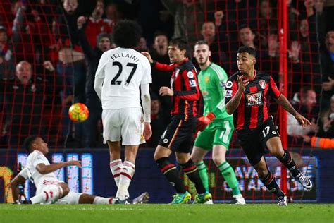 manchester united 1-2 bournemouth 2015